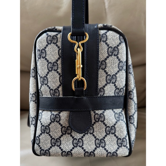 Certified Authentic Vintage Gucci Boston Web Canvas Leather Crossbody Bag, COA - Picture 4 of 16